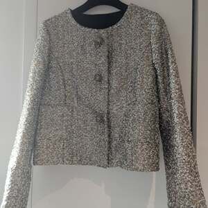 Oscar de la Renta Metallic Bouclé Jacket